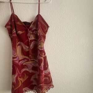 Elegant Swirl Patterned Camisole dress